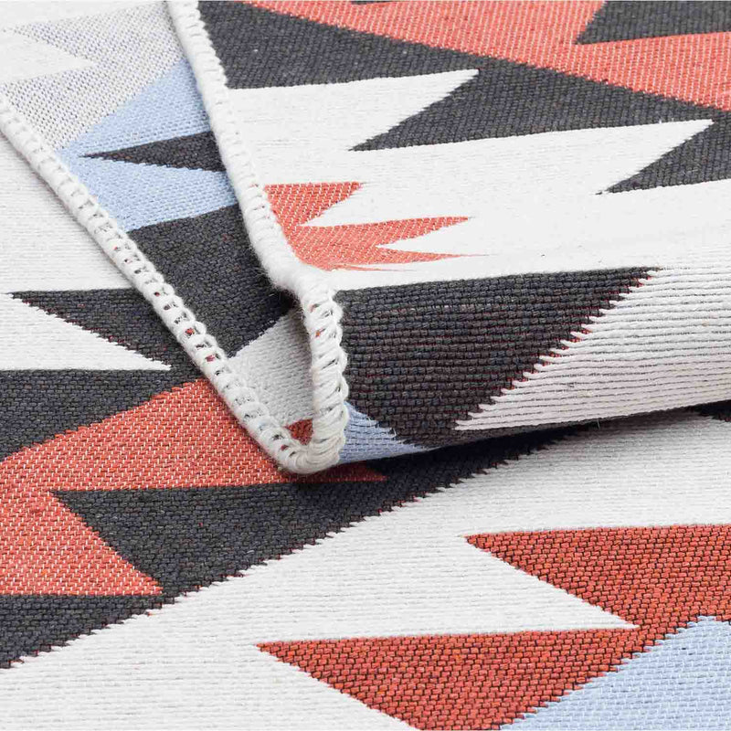 Mountain Recycled Cotton Printed Reversible Kilim