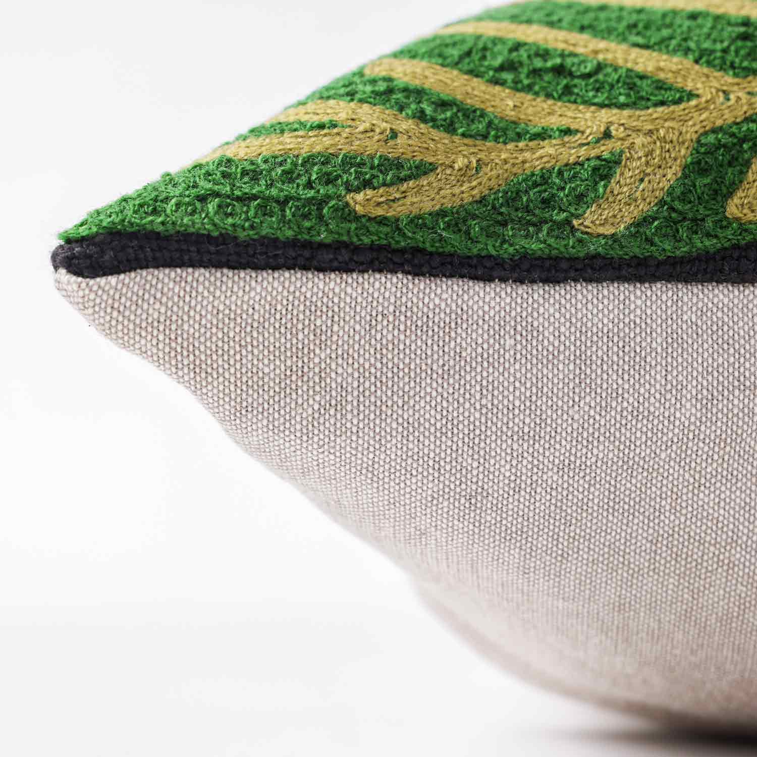 Chrysalis Slub Dyed and Embroidered Cotton Cushion Cover