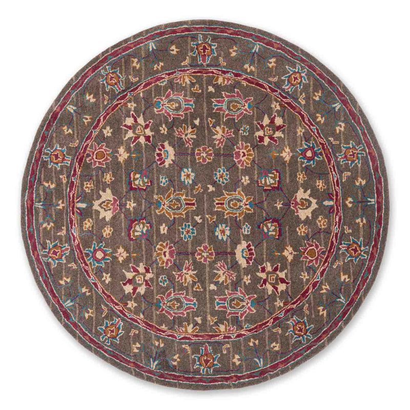 Blossom-L Hand Tufted Woollen Round Rug