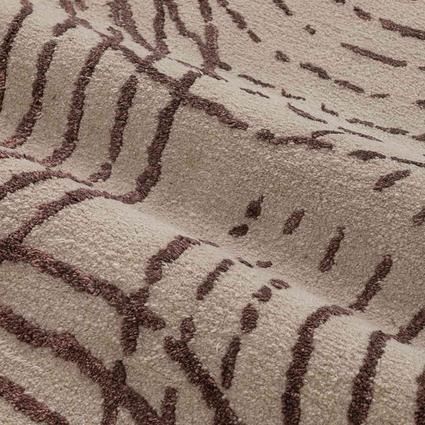 Merlot Hand Tufted Woollen And Viscose Rug