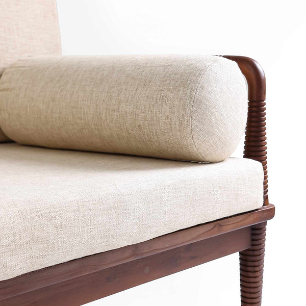 Woodsdown Teak Single Seater Sofa with Wooden Piers