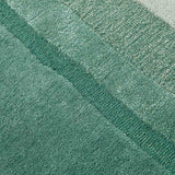 Green Vortex Woollen And Cotton Rug