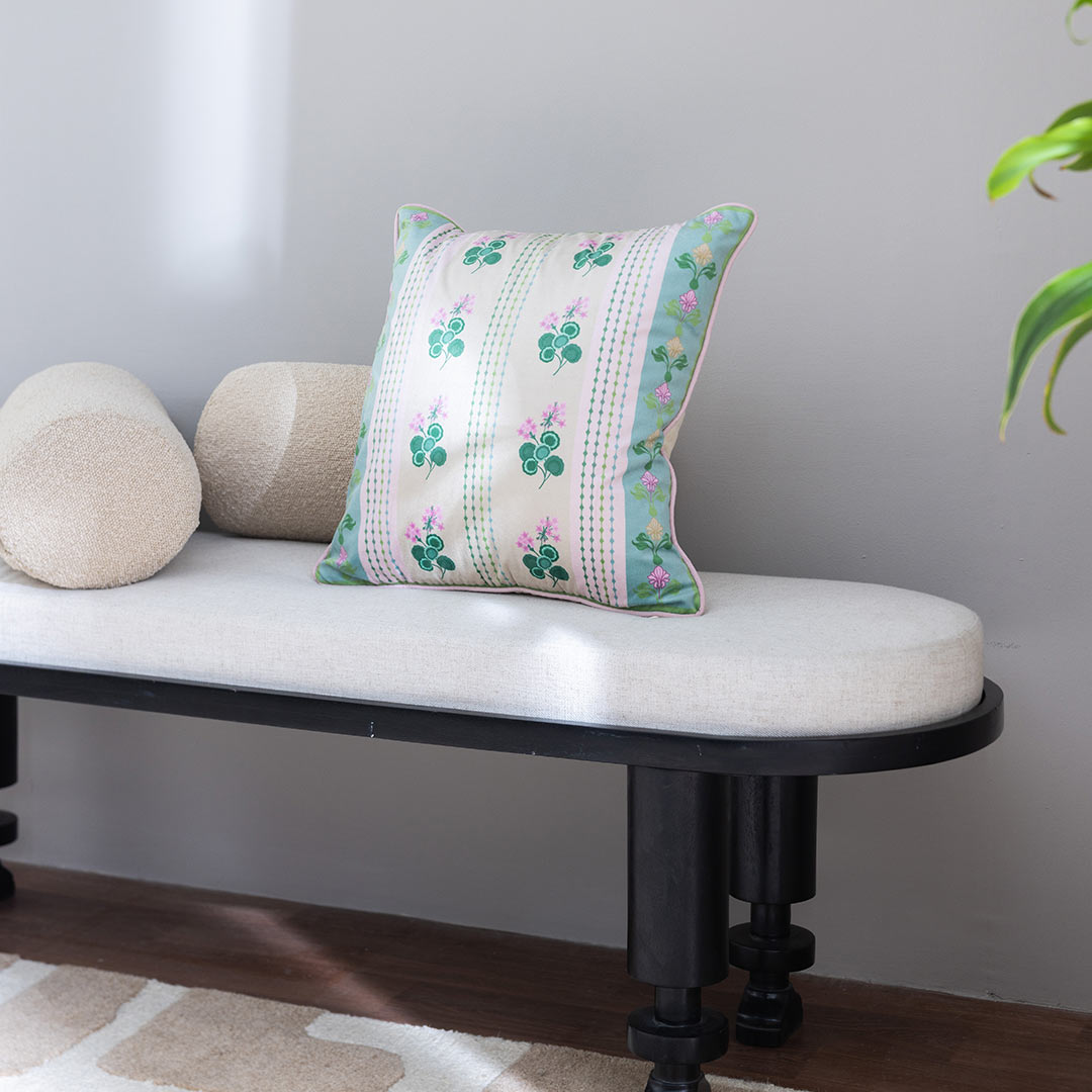 The Blossom Digital Printed Cotton Cushion Cover