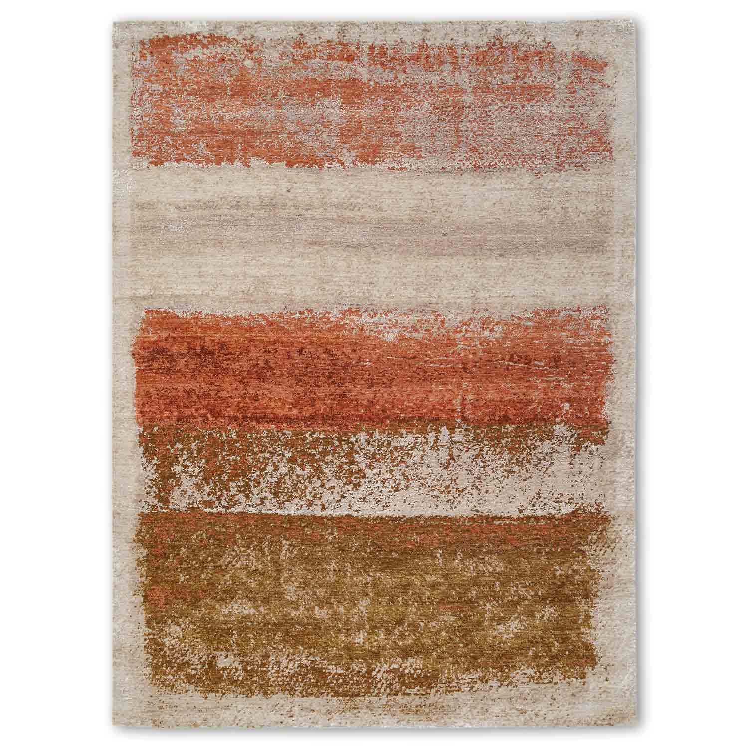 Sienna Hand Knotted Woollen And Silk Rug