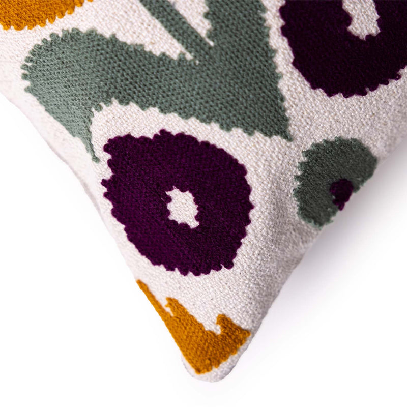Sunflower Embroidered Lumbar Cushion Cover