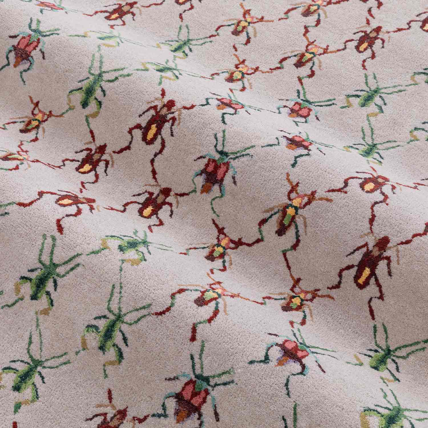 Filigree Feelers Hand Tufted Woollen And Viscose Rug By Varun Rana