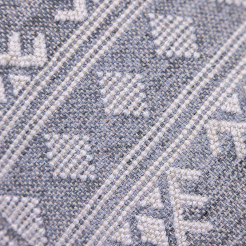 Uzbek Handwoven Cotton Lumbar Cushion Cover