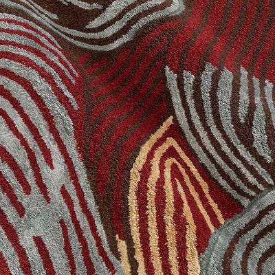 Wavy Hand Tufted Woollen And Viscose Rug