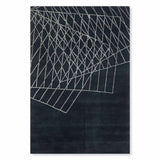 Geometric Motion Hand Tufted Woollen And Viscose Rug By Shripal Munshi