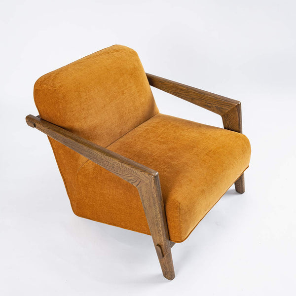 Hyke Oak Low Back Armchair - Amber