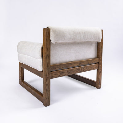 Loose Oak Lounge Chair - White