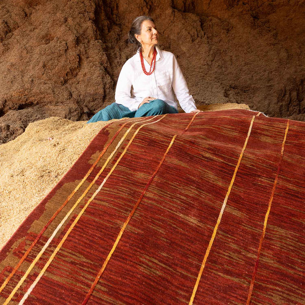 Inner Weaves Hand Knotted Woollen And Silk Rug By Angeli Sowani