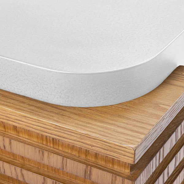 Madison Oak Console Table - White