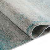 Aqua Hand Knotted Woollen And Silk Rug