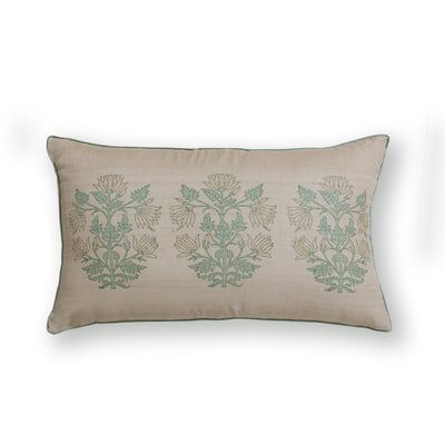 Tulua Silk block printed Cushion Cover