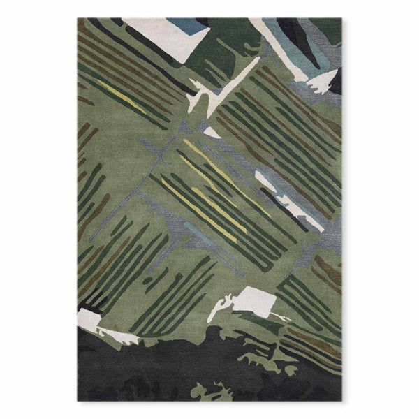 Framing The Fragments Hand Tufted Woollen Rug By Shripal Munshi