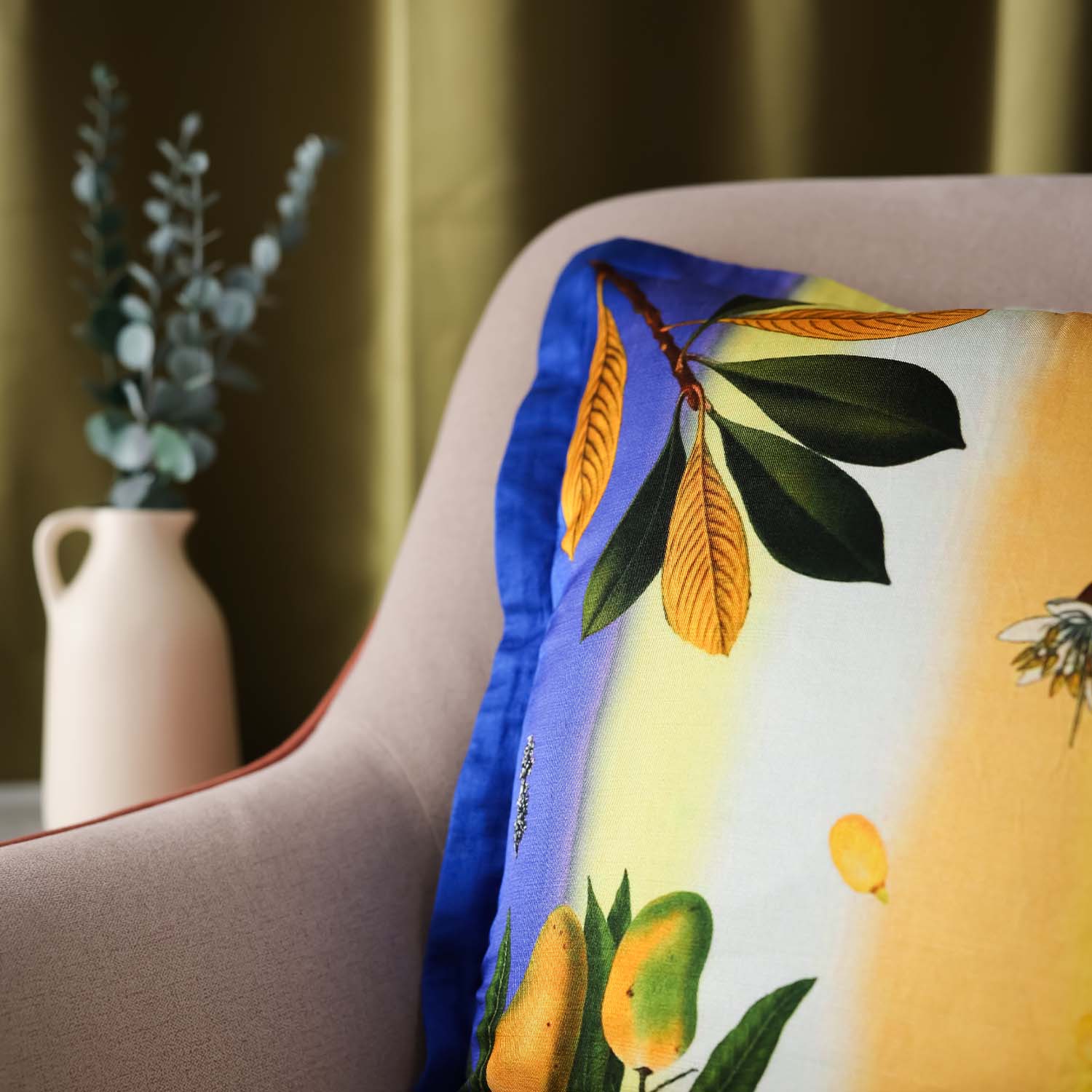 Solice Digital Printed Woollen And Silk Cushion By Mariella Ienna