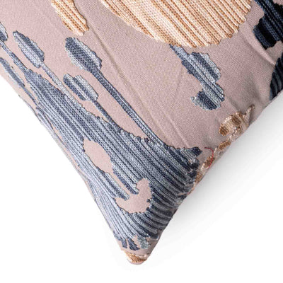 Mandira Ari Embroidered Cotton Lumbar Cushion Cover