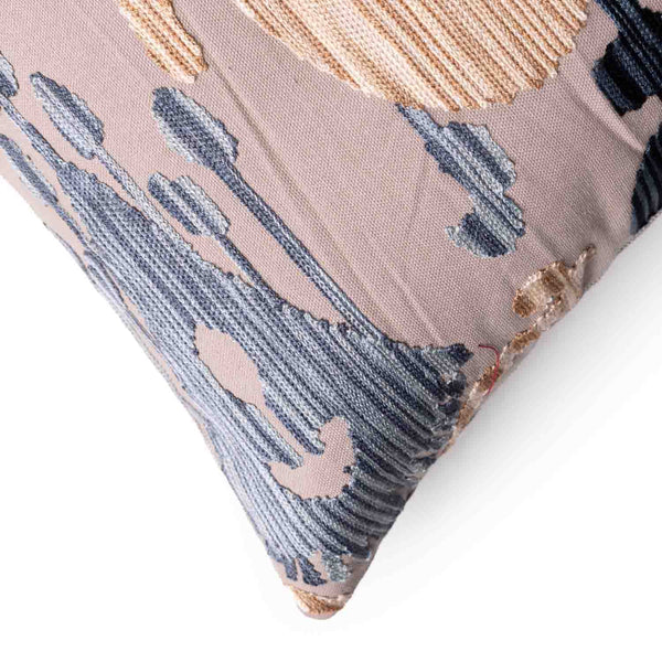 Mandira Ari Embroidered Cotton Lumbar Cushion Cover