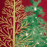 X-Mas Tree Digital Printed & Embroidered Cotton Linen Cushion Cover