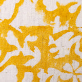 Daisy Block Printed Cotton Lumbar Cushion Cover