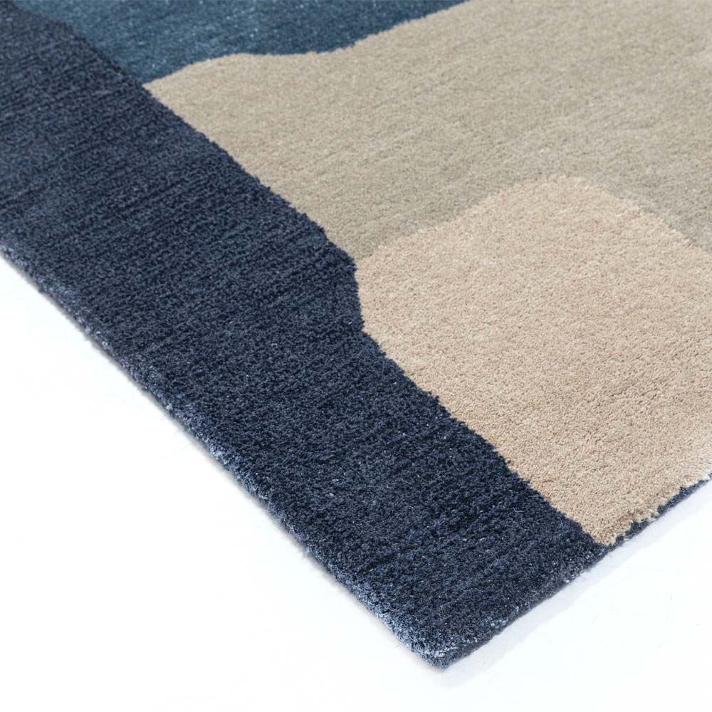 Abstract Hand Tufted Woollen And Viscose Rug
