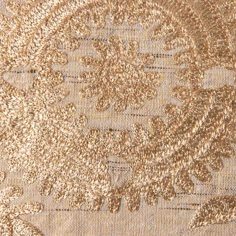 Tant Embroidered Gold Lumbar Cushion Cover