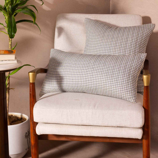Nevara Cotton Bagru Hand Block Printed Lumbar Cushion Cover