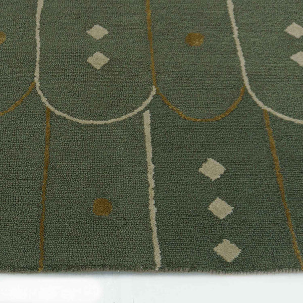 Moss Hand Tufted Woollen Rug