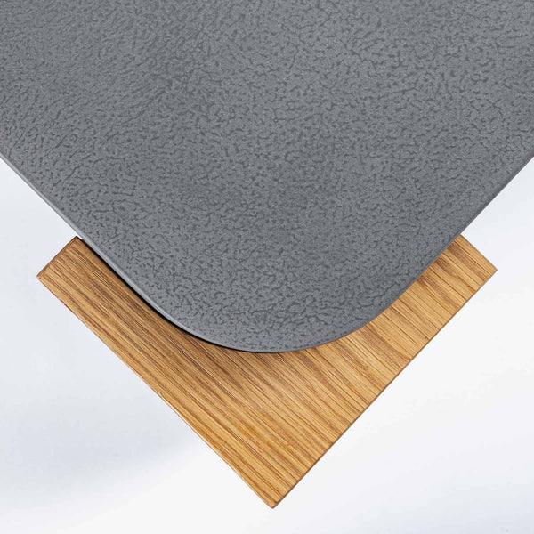 Madison Oak End Table - Slate Black