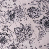 Blossom Digital Print with Kantha Embroidery Cushion Cover