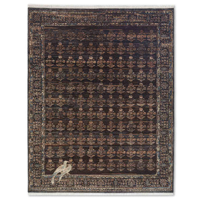 Pushpak Hand Knotted Woollen And Silk Rug by JJ Valaya