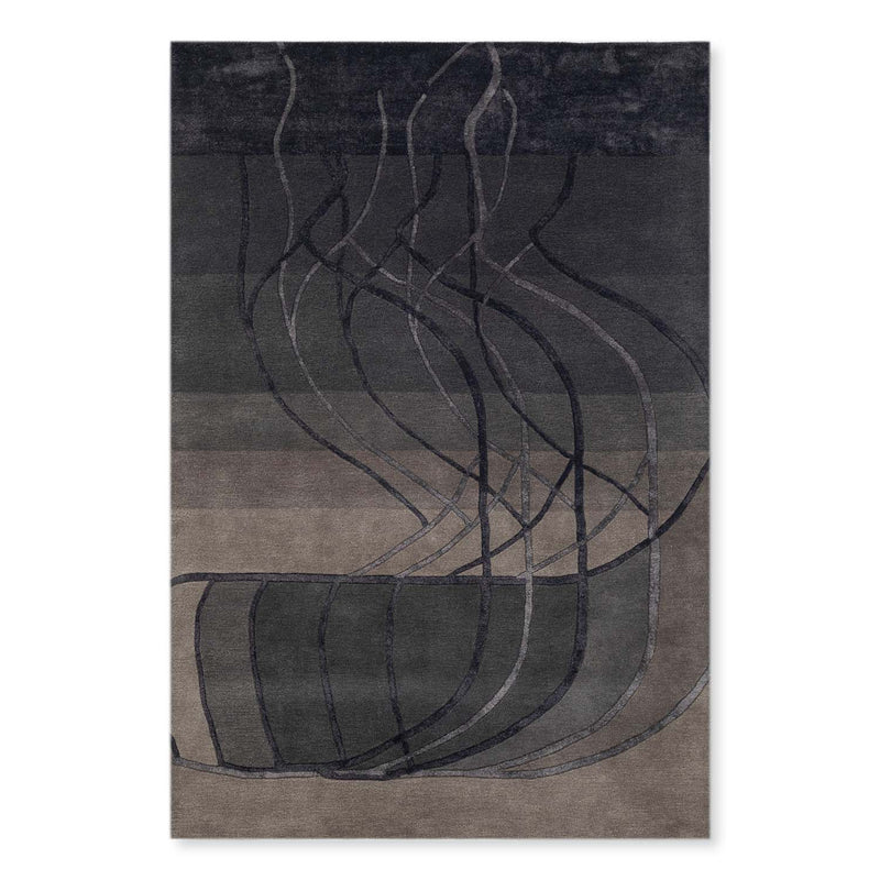 Frozen Motion Hand Tufted Woollen And Viscose Rug By Shripal Munshi