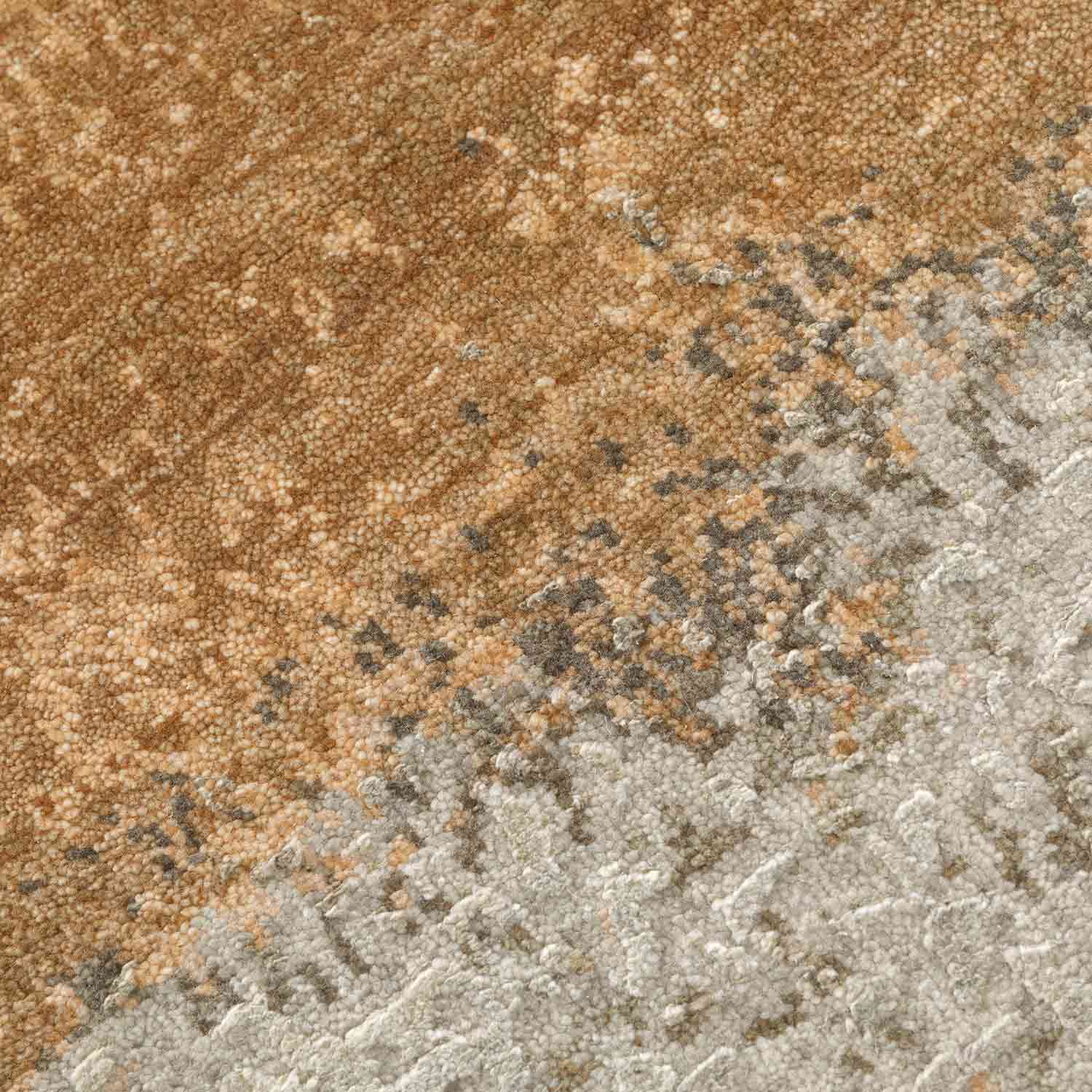 Cantaloupe  Hand Knotted Woollen And Silk Rug