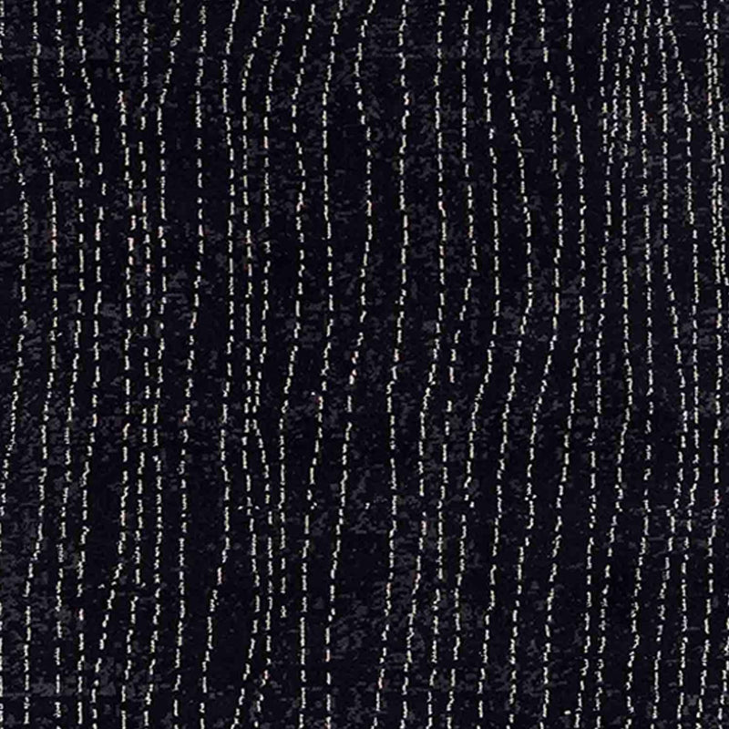 Wave-Black Hand Knotted Woollen and Cotton Rug By Abraham & Thakore