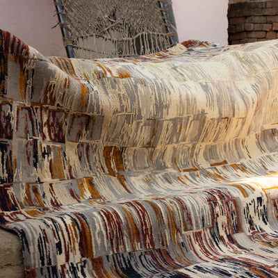 Luna Hand Knotted Woollen And Silk Rug By Angeli Sowani