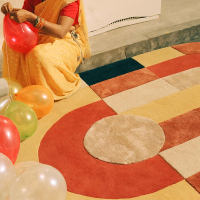 Sharbat Hand Tufted Woollen And Viscose Rug