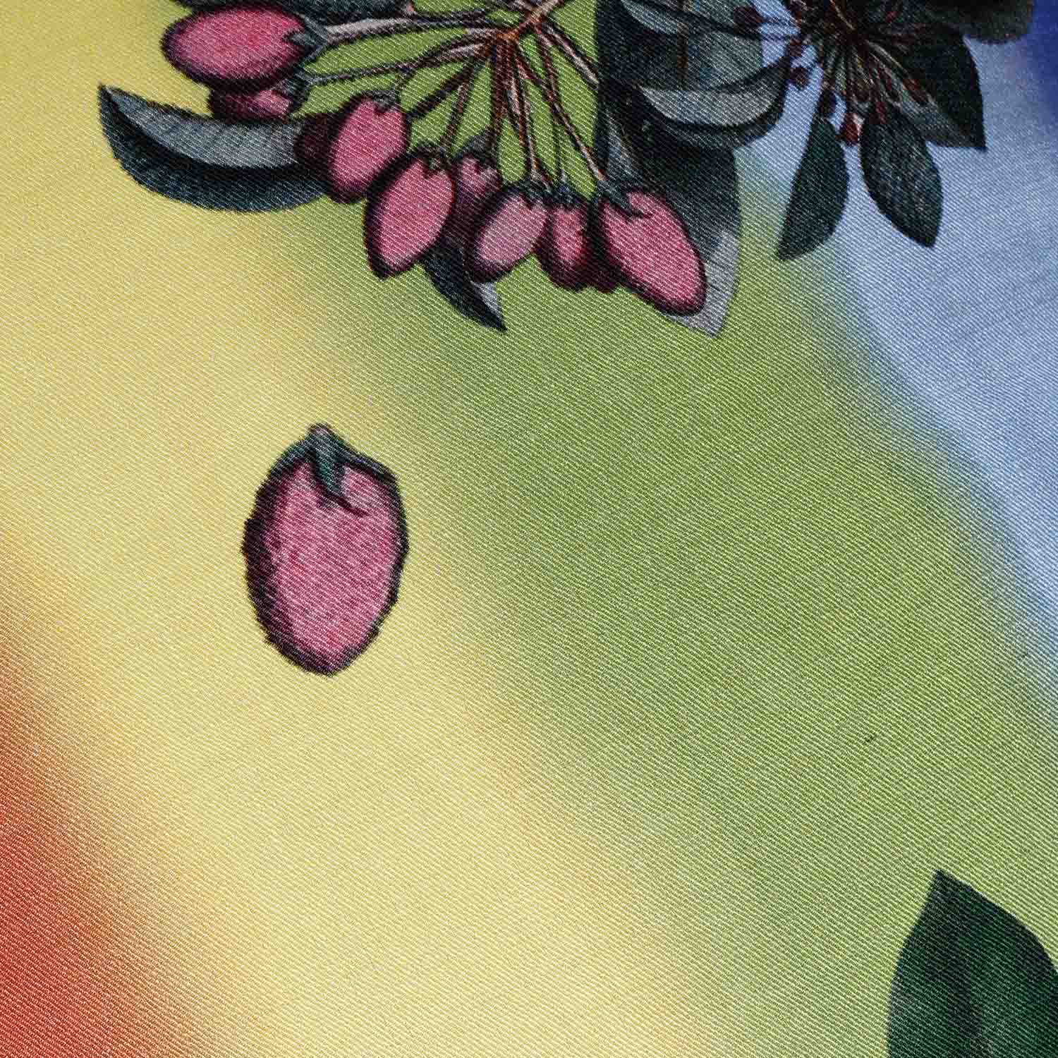 Botanism Digital Printed Woollen And Silk Cushion By Mariella Ienna