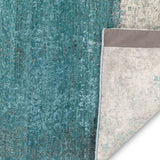 Aqua Hand Knotted Woollen And Silk Rug