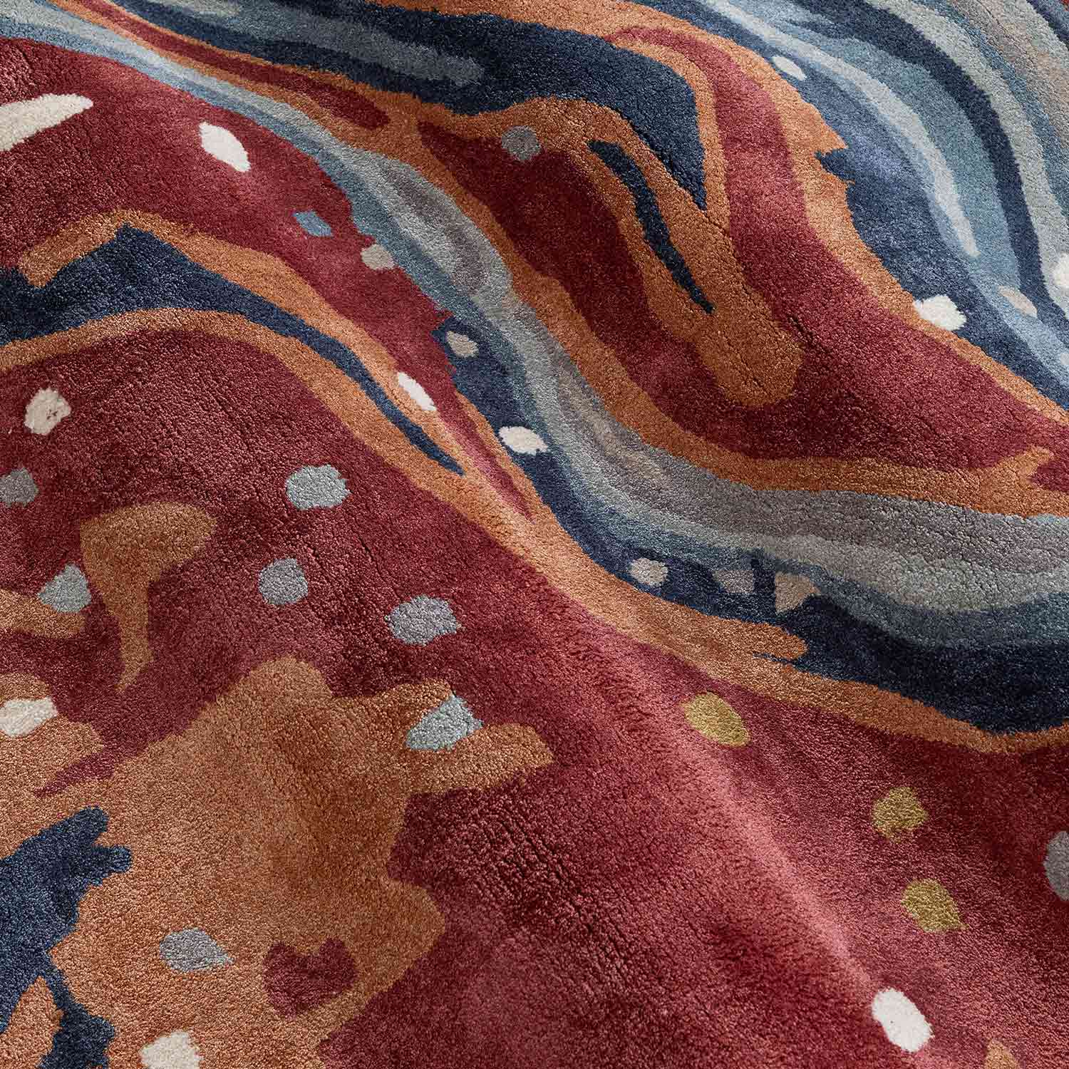 Tessera Hand Tufted Woollen And Viscose Rug