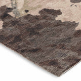 Ink on Canvas Hand Knotted Woollen And Silk Rug
