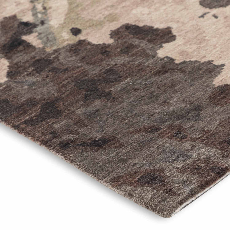 Ink on Canvas Hand Knotted Woollen And Silk Rug