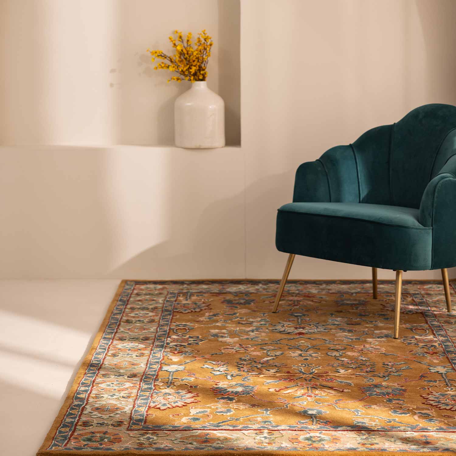 Parsa Hand Tufted Woollen And Viscose Rug