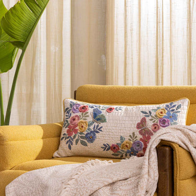 Canoré Embroidered Cotton Lumber Cushion Cover