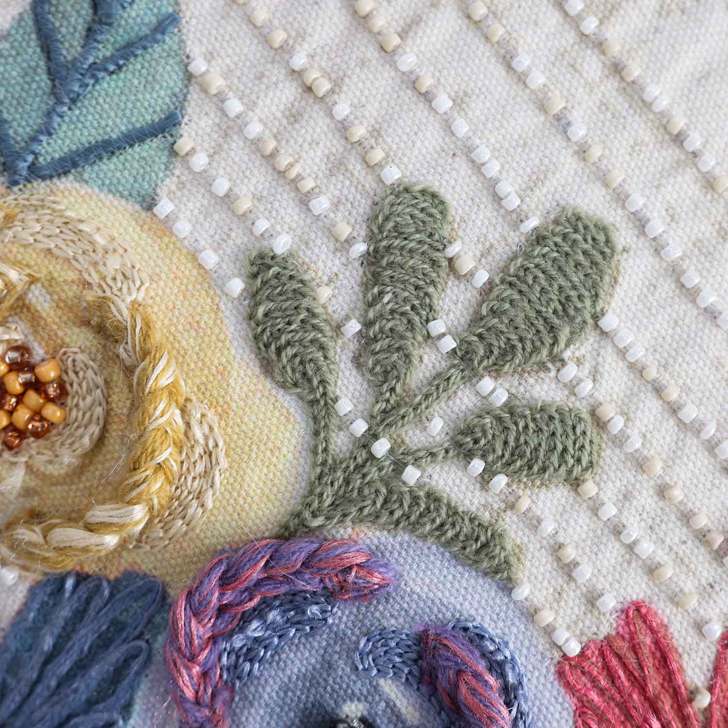 Canoré Embroidered Cotton Cushion