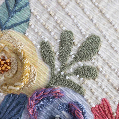 Canoré Embroidered Cotton Cushion