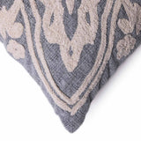 Eliza Chikan Embroidered Cotton Lumbar Cushion Cover