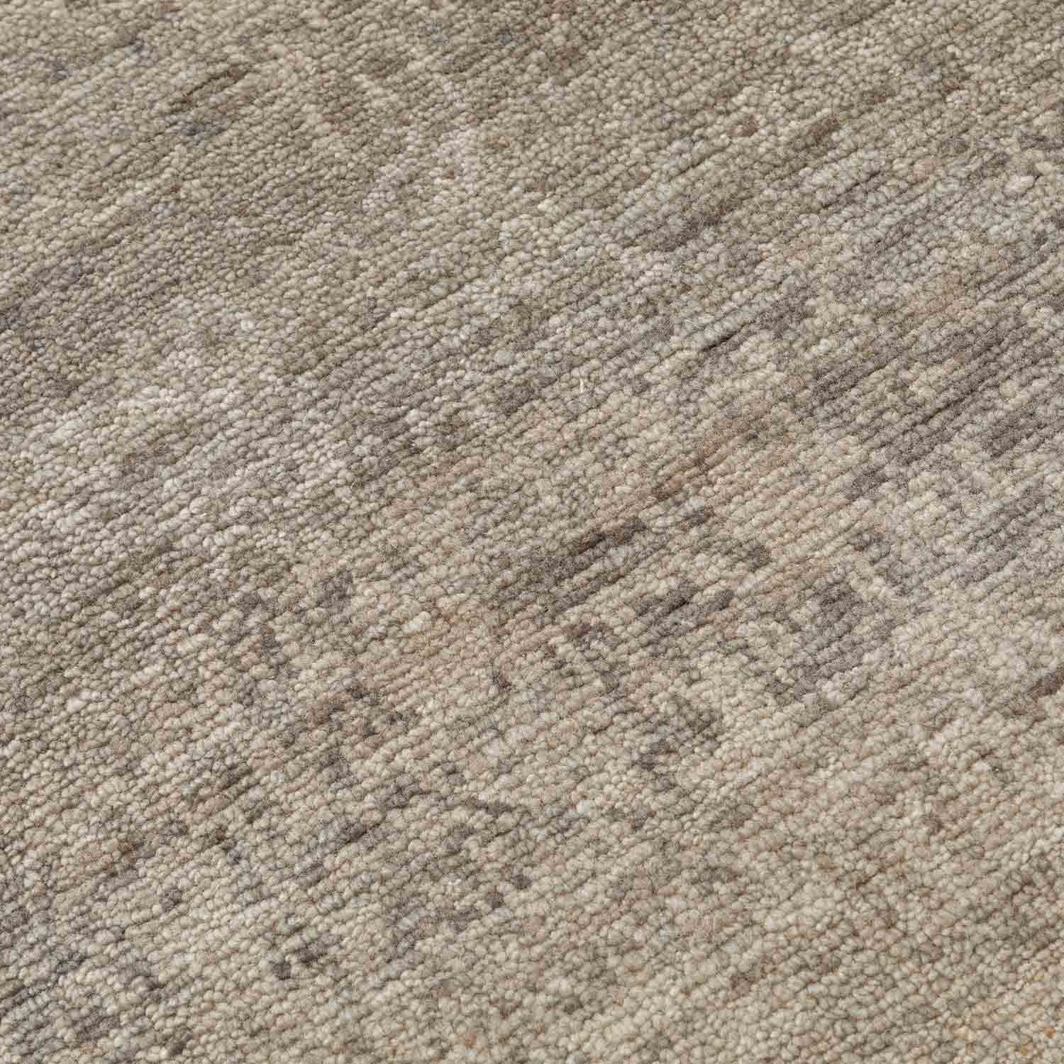 Ivory  Hand Knotted Woollen And Silk Rug