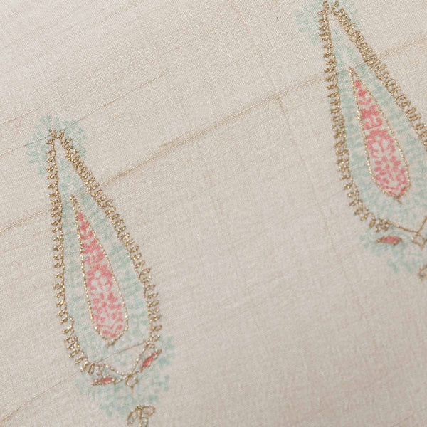 Raqeeb Silk Block Printed Cushion Cover