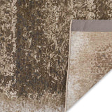 Taupe Hand Knotted Woollen And Silk Rug